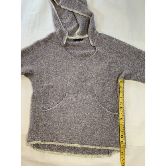 prAna Shine On Sweater Womens Size XS Purple Hooded Pullover Contrasting Trim - Picture 7 of 8